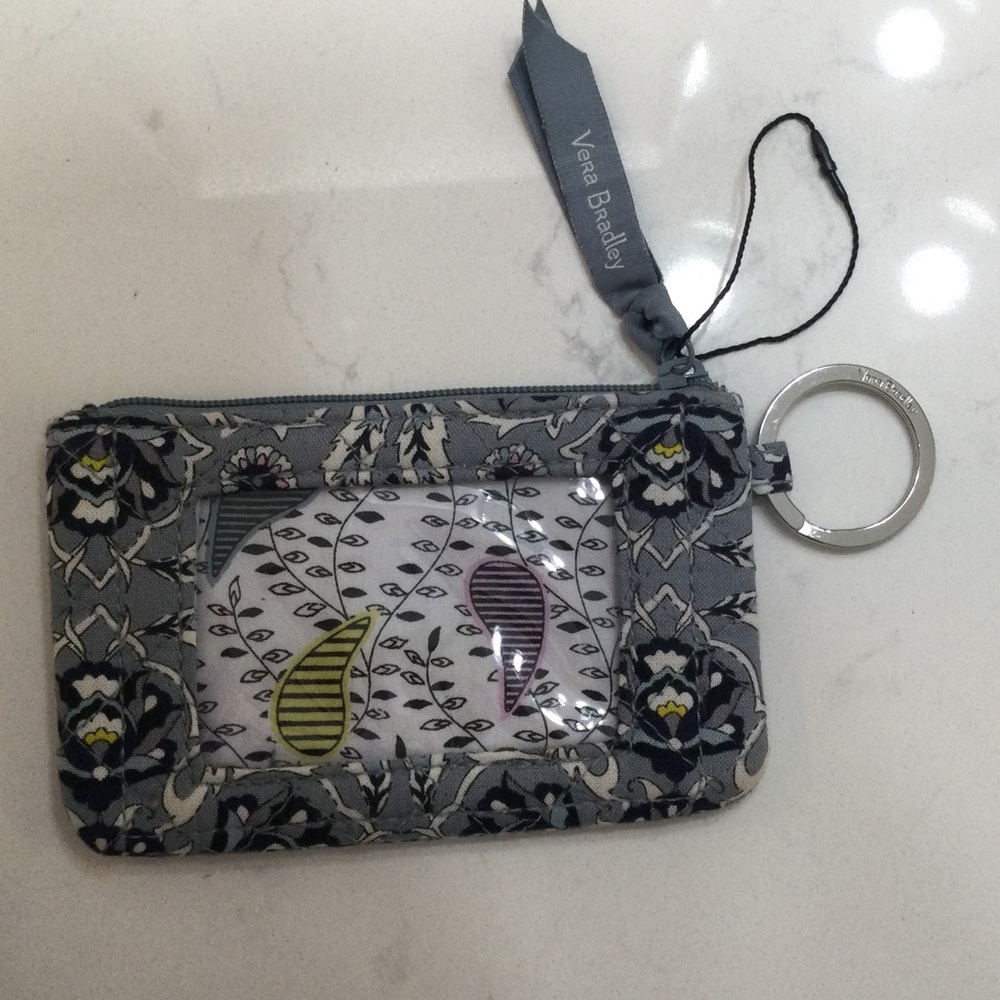 Vera Bradley Key Chain with Zip ID and Card Holder, NWOT